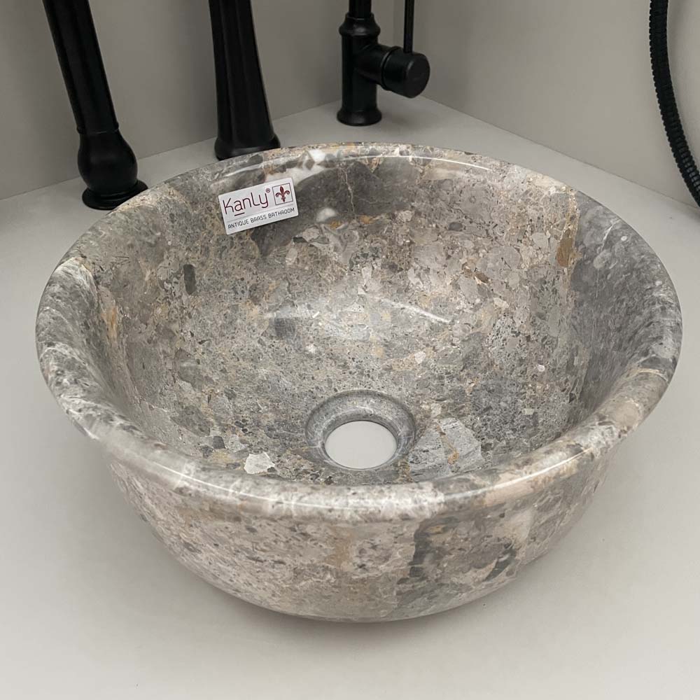 Chậu lavabo đặt bàn Kanly mini đá Marble MAR61V