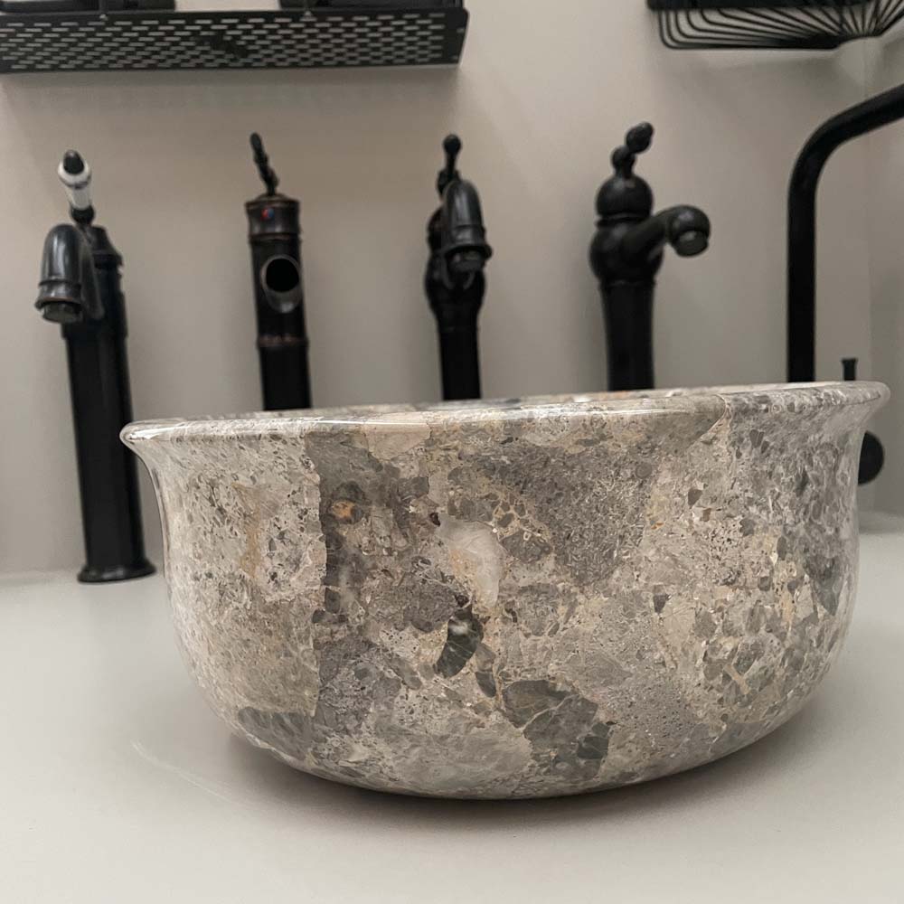Chậu lavabo đặt bàn Kanly mini đá Marble MAR61V