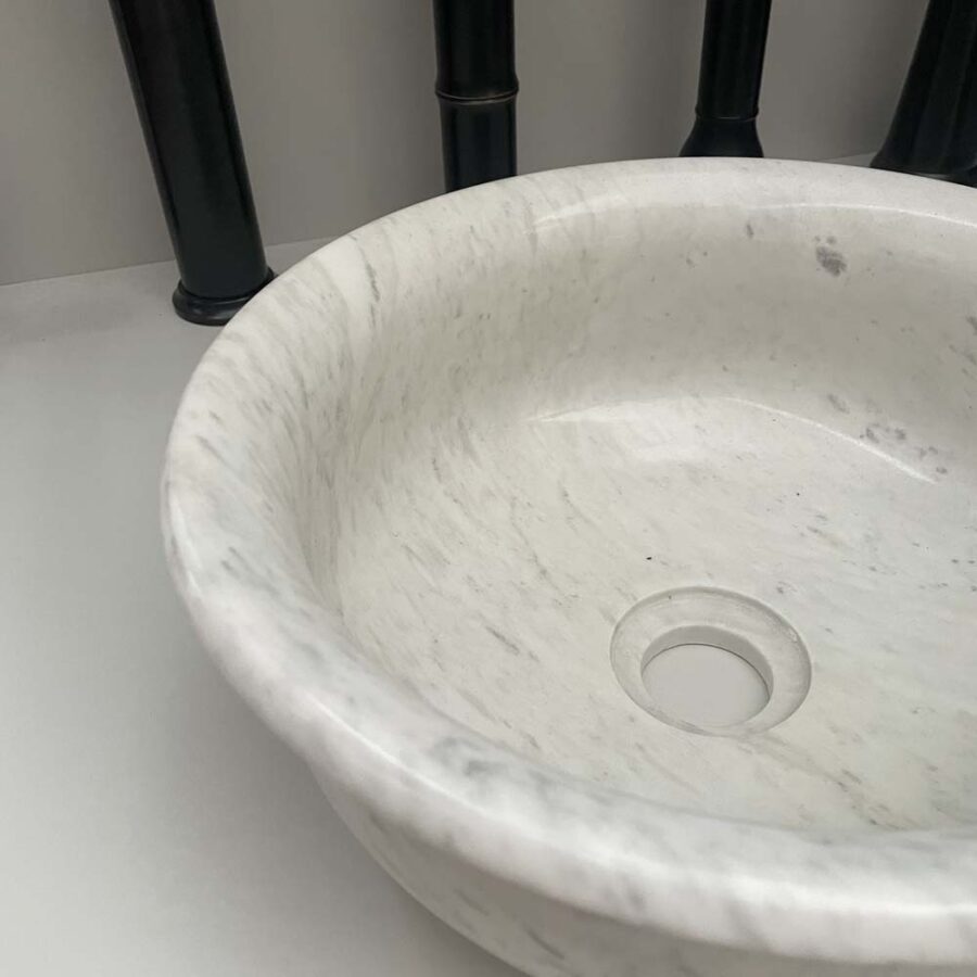 Chậu lavabo đặt bàn Kanly đá tự nhiên Marble 30cm MAR6
