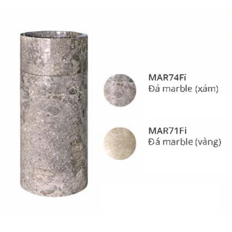 Chậu lavabo trụ đứng Kanly MAR74Fi / MAR71Fi đá Marble tự nhiên Indo