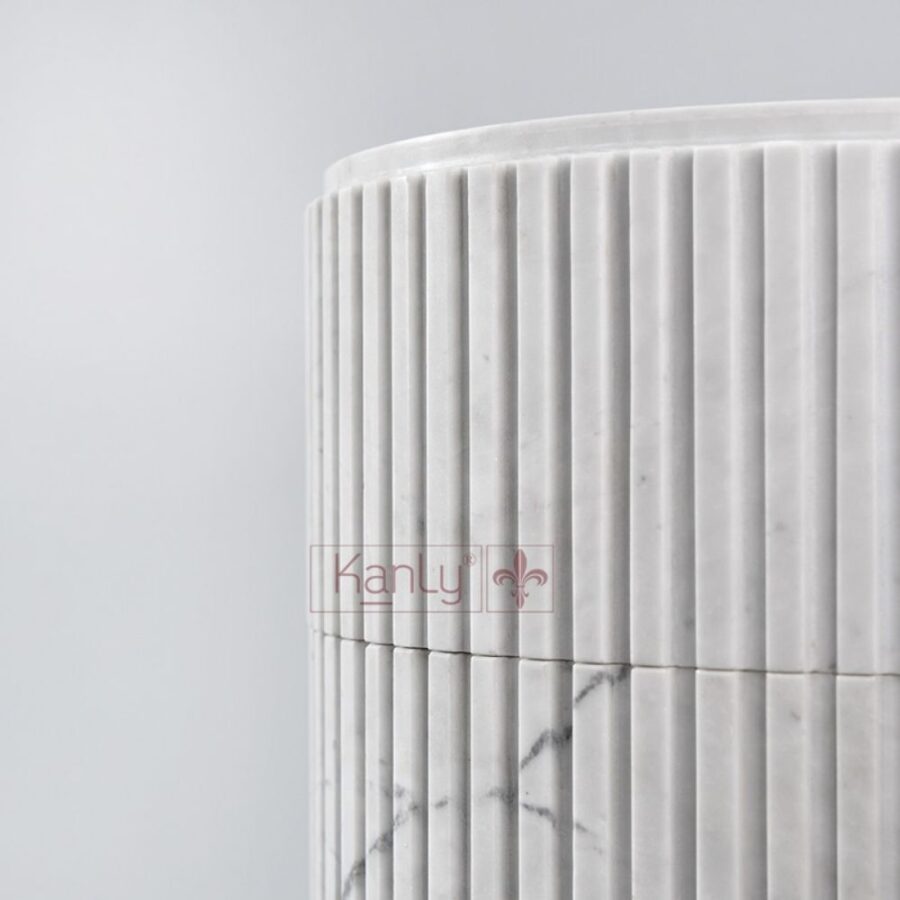 Chậu lavabo trụ đứng Kanly đá marble MAR83EV.02