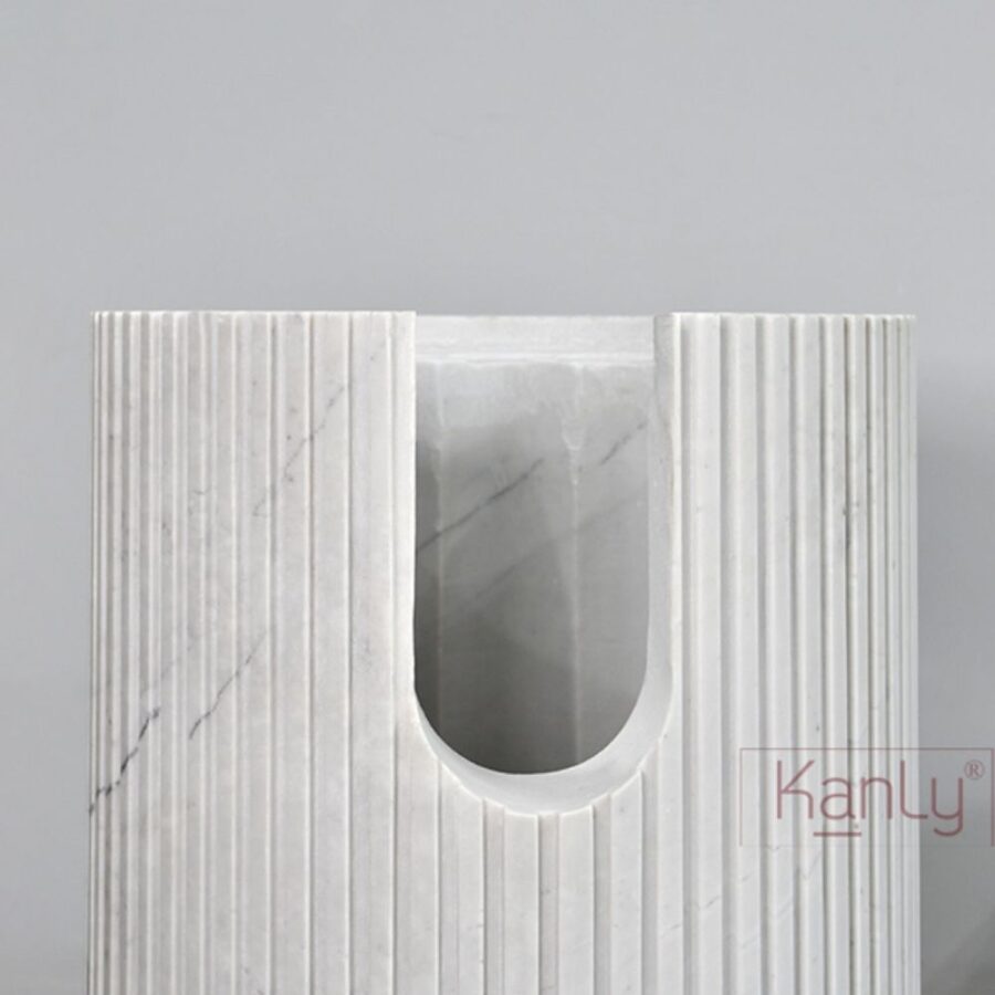 Chậu lavabo trụ đứng Kanly đá marble MAR83EV.02