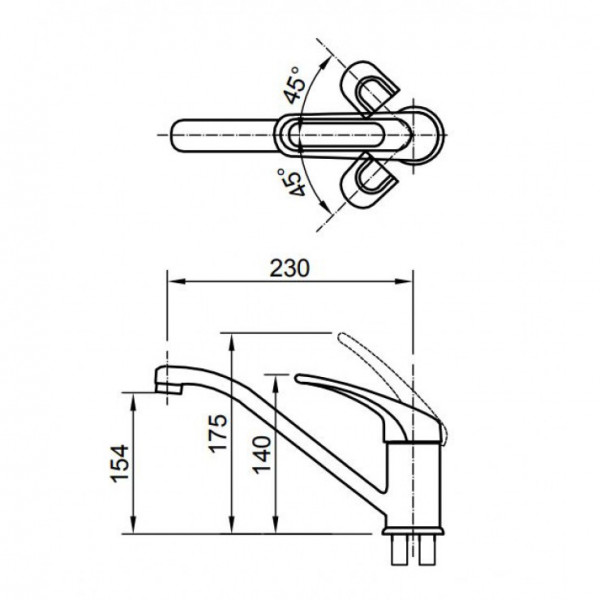 Vòi bếp nóng lạnh INAX SFV-212S (SFV212S)