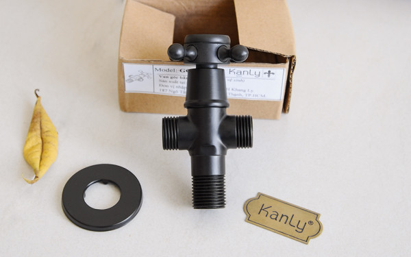 Van góc chặn khóa bằng đồng Kanly GCV12B