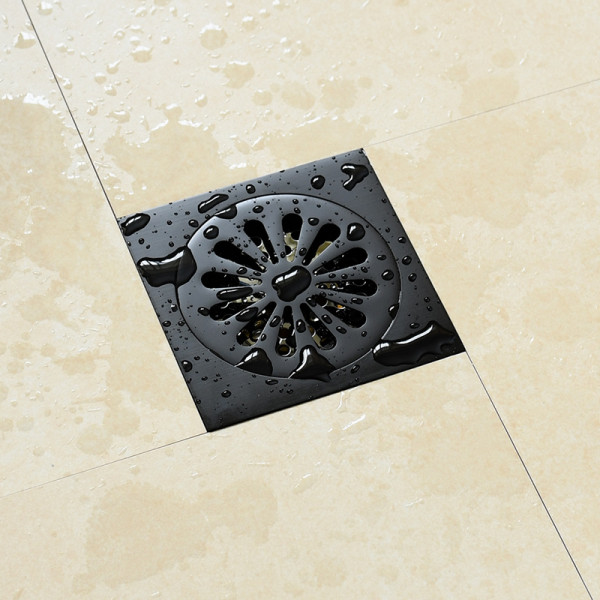 Phễu thoát sàn bằng đồng 10x10cm Kanly GCP13B