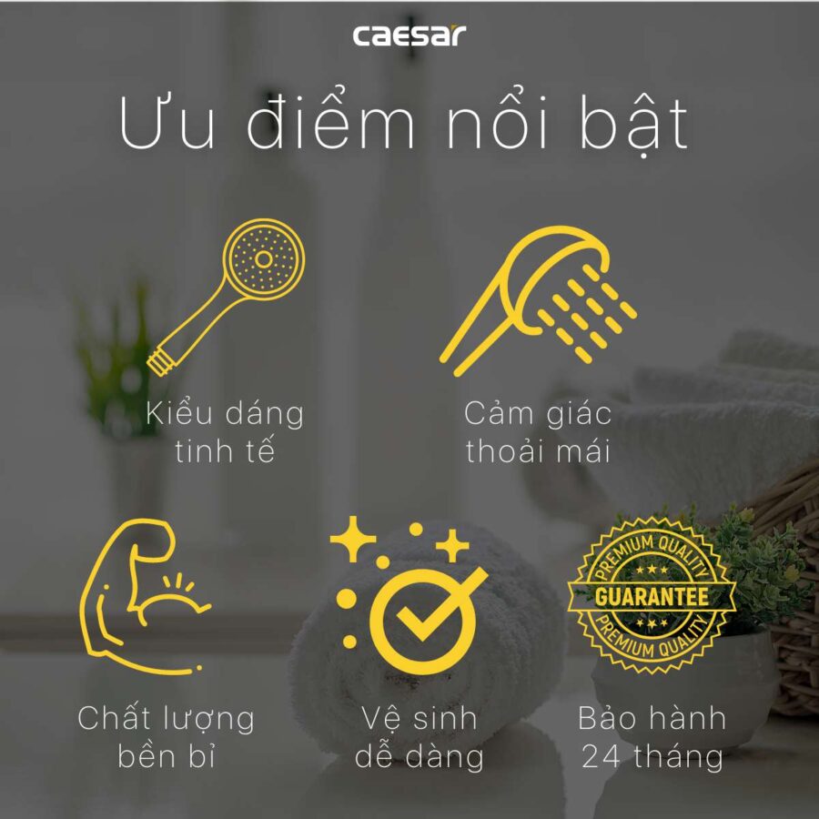 Tay sen tắm 3 chế độ Caesar SH237V