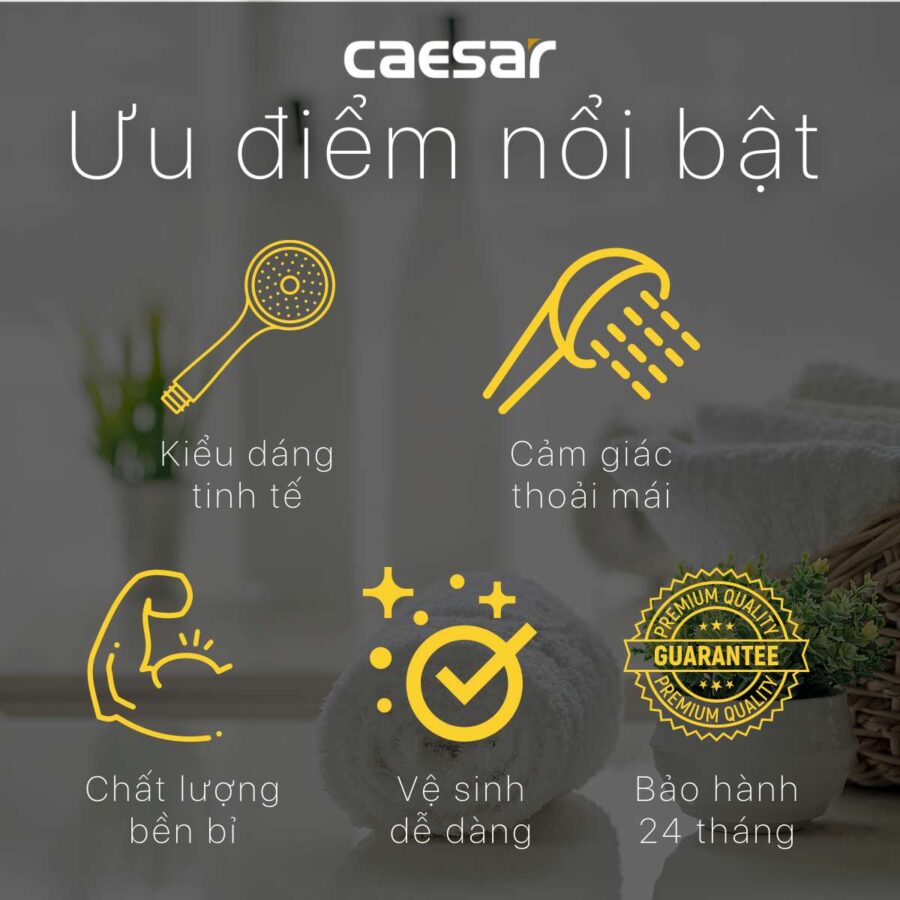 Tay sen tắm 3 chế độ Caesar SH335