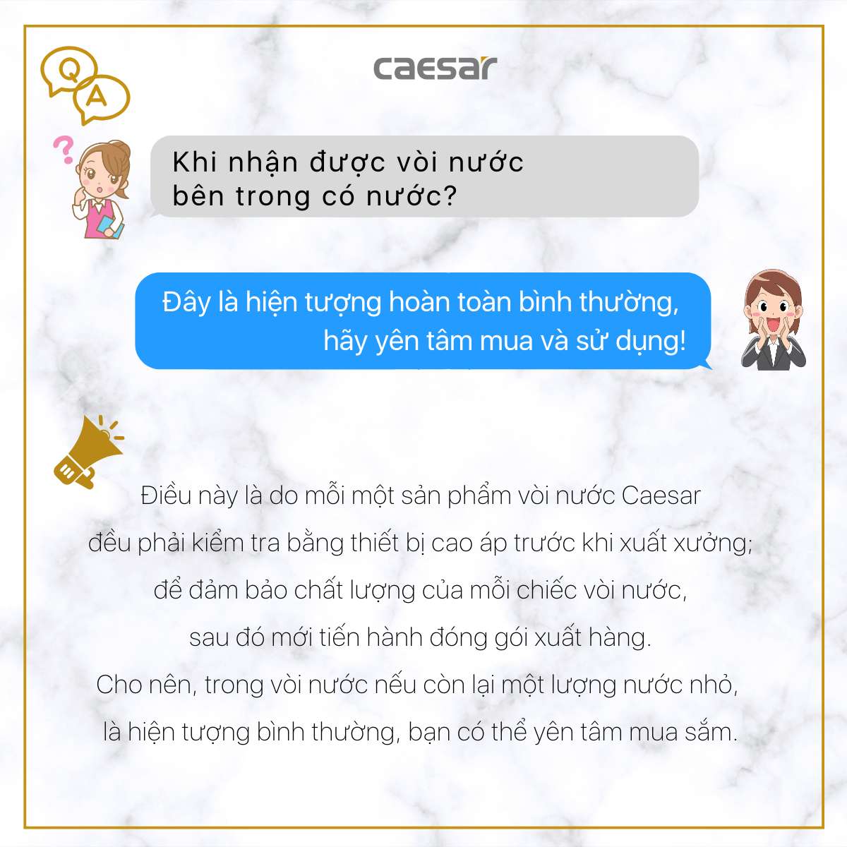 Tay sen tắm 3 chế độ Caesar SH335