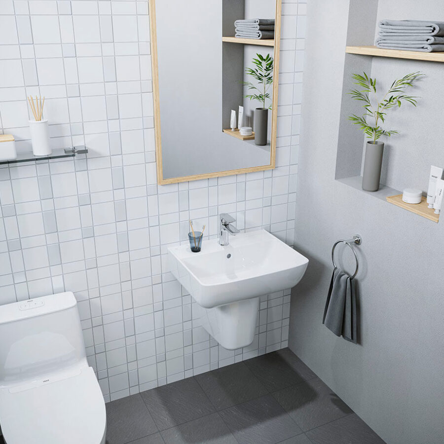 Chậu rửa lavabo treo tường INAX L-312V (L312V) (L-312VFC)
