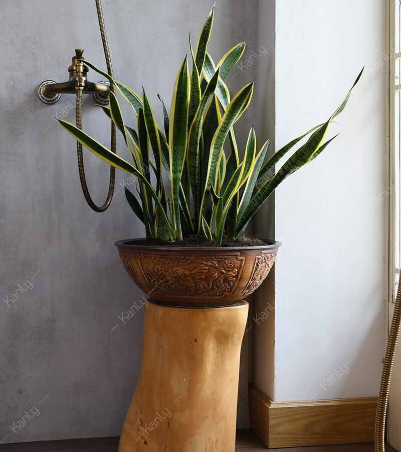 Chậu lavabo đặt bàn Kanly bằng sứ SU114