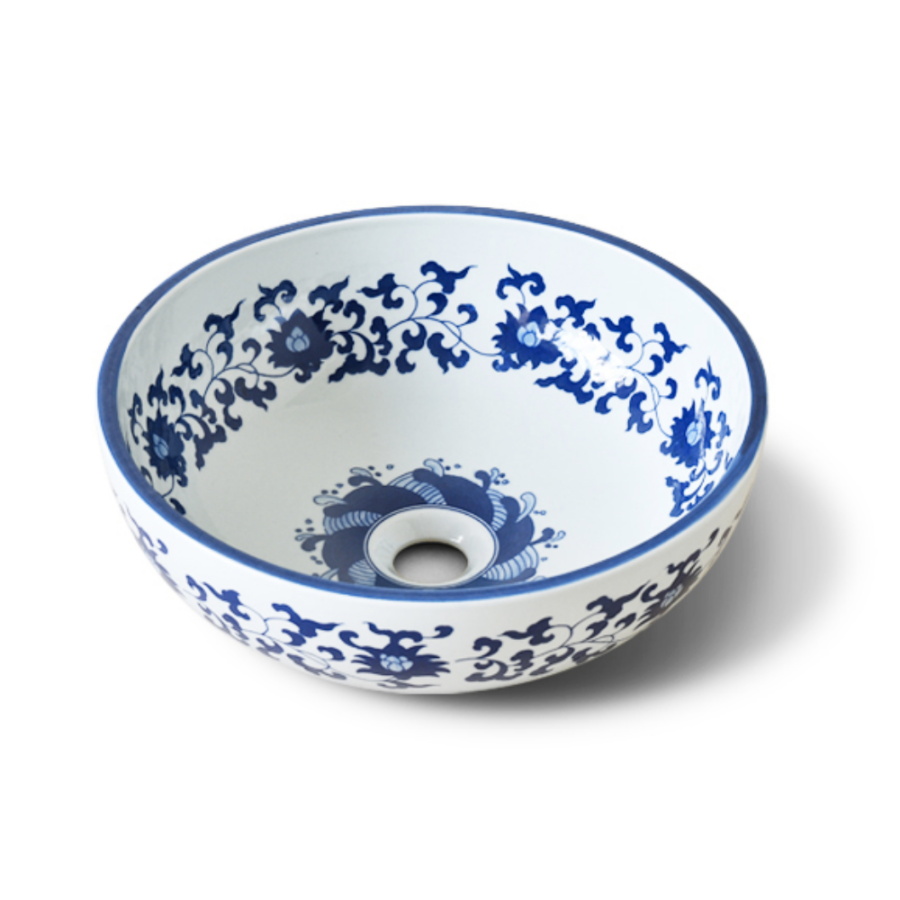 Chậu lavabo đặt bàn Kanly bằng sứ SU118