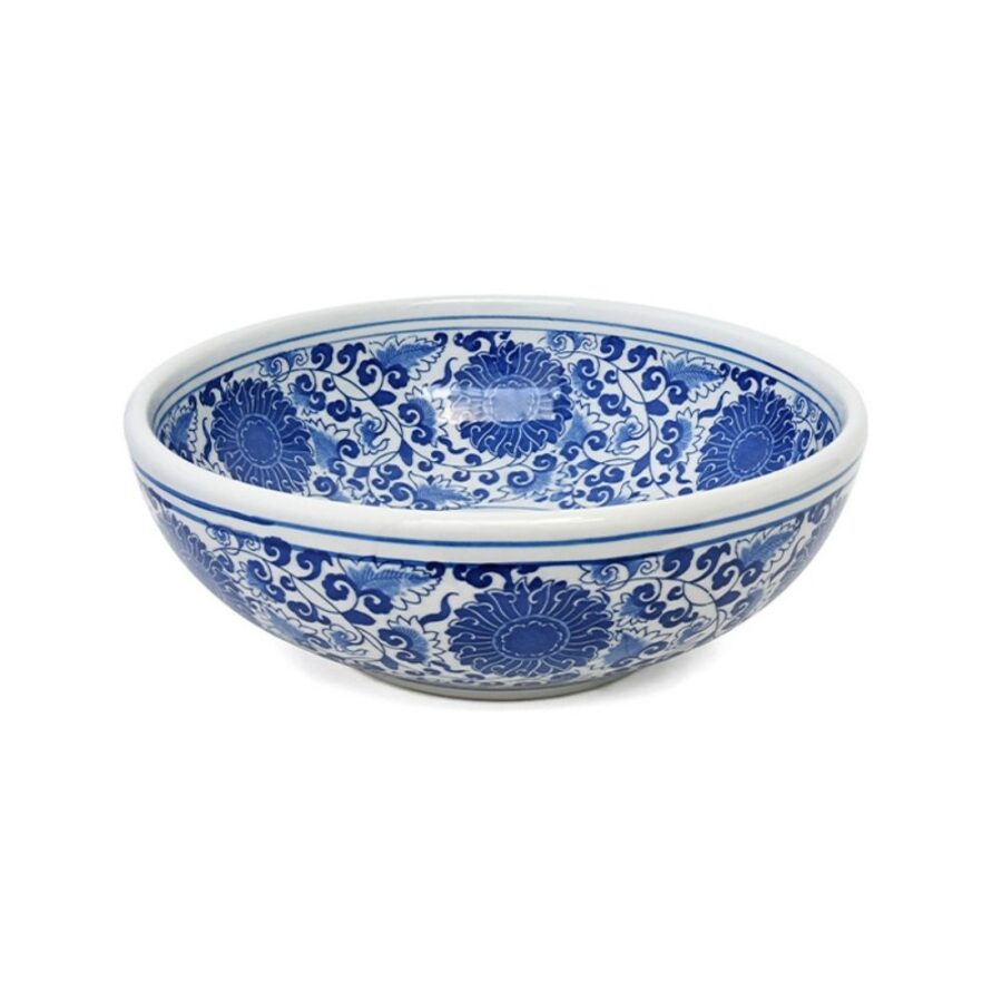 Chậu lavabo đặt bàn Kanly sứ hoa văn SU121