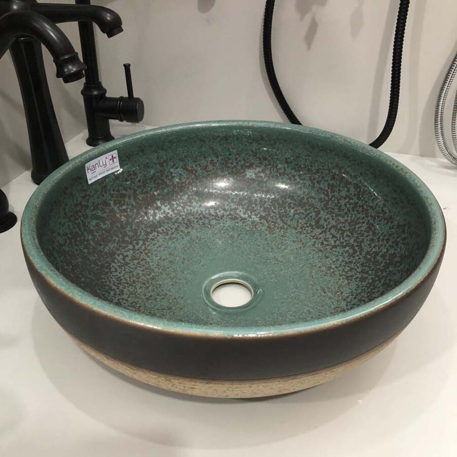 Chậu lavabo đặt bàn Kanly bằng sứ SU123