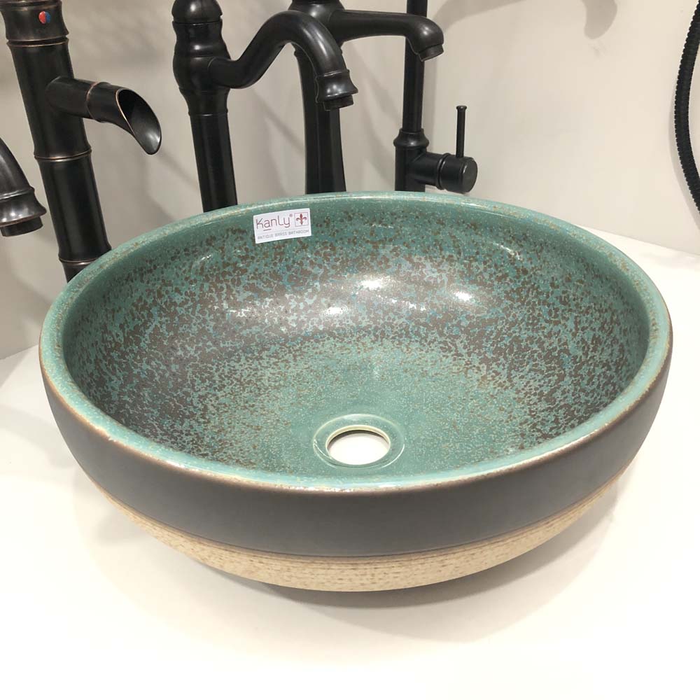 Chậu lavabo đặt bàn Kanly bằng sứ SU123