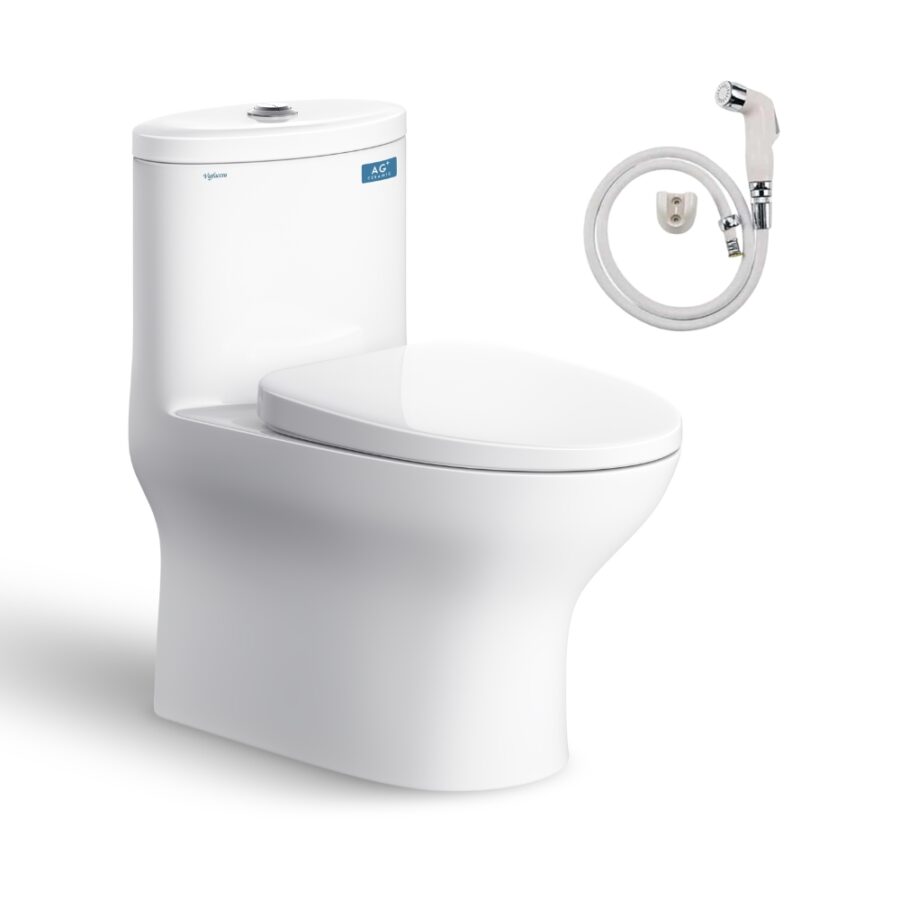 Bồn cầu 1 khối Viglacera V37M nắp êm (+ vòi xịt VG826)