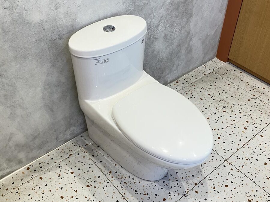 Bồn cầu 1 khối Viglacera V37S nắp êm tráp nhựa con thỏ rời (+ vòi xịt VG826)