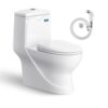 Bồn cầu 1 khối Viglacera V38M nắp êm xả xoáy (+ vòi xịt VG826)