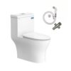 Bồn cầu 1 khối Viglacera V45M nắp êm xả xoáy (+ vòi xịt VG826 & van VG853)