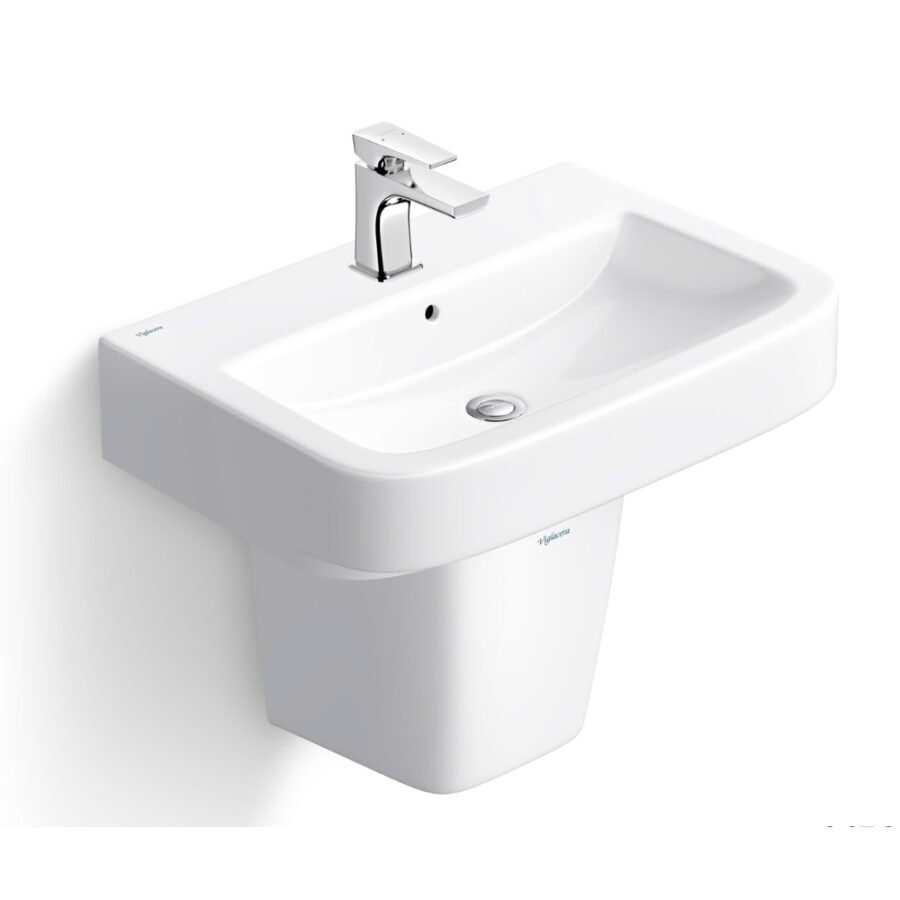 Chậu rửa lavabo treo tường Viglacera V50 chân lửng