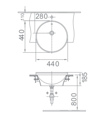 Chậu lavabo bán âm American Standard VF-0333 (VF0333)