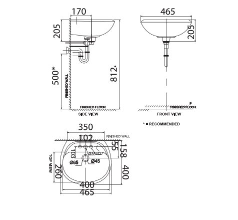 Chậu lavabo treo tường American Standard VF-0940 (VF0940)