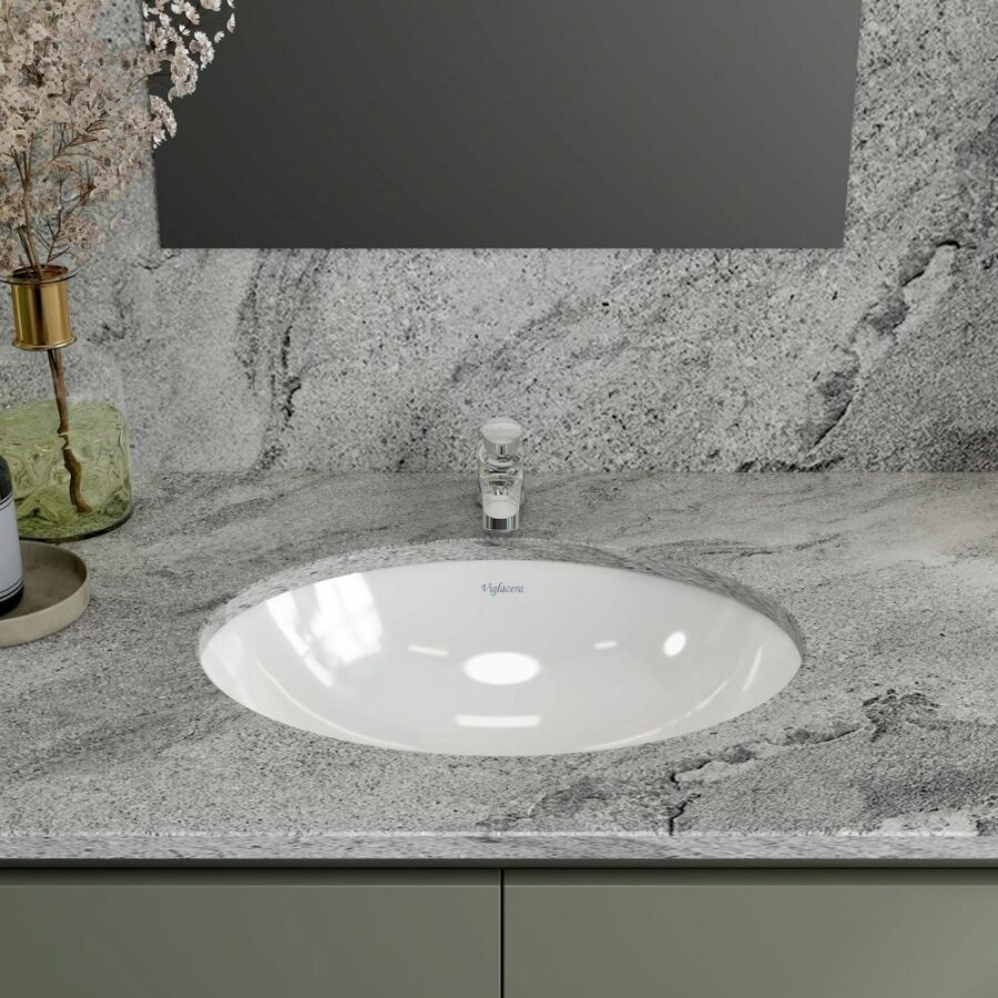 Chậu rửa mặt lavabo âm bàn Viglacera CA2