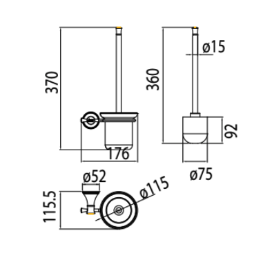 Cọ vệ sinh American Standard WF-0286 (WF0286) Heritage