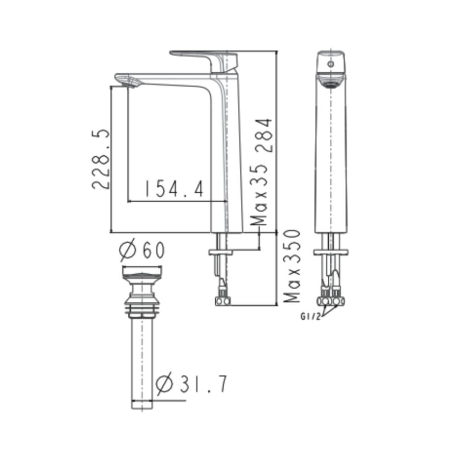 Vòi lavabo nóng lạnh American Standard WF-1702 (WF1702) Signature