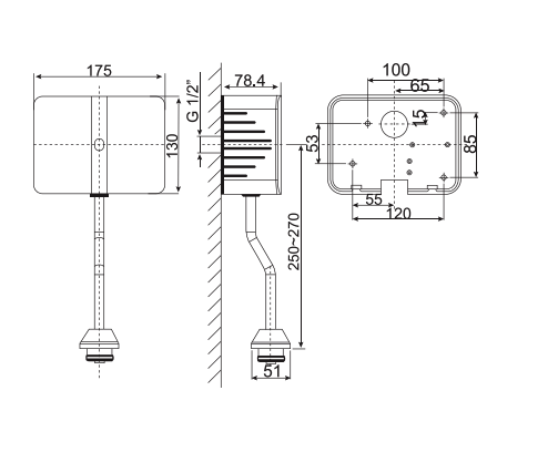 Van xả tiểu cảm ứng American Standard WF-8619 (WF8619)