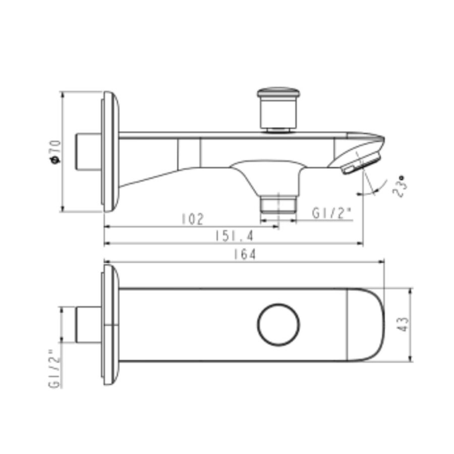 Vòi xả bồn âm tường American Standard WF-9717 (WF9717) Loven