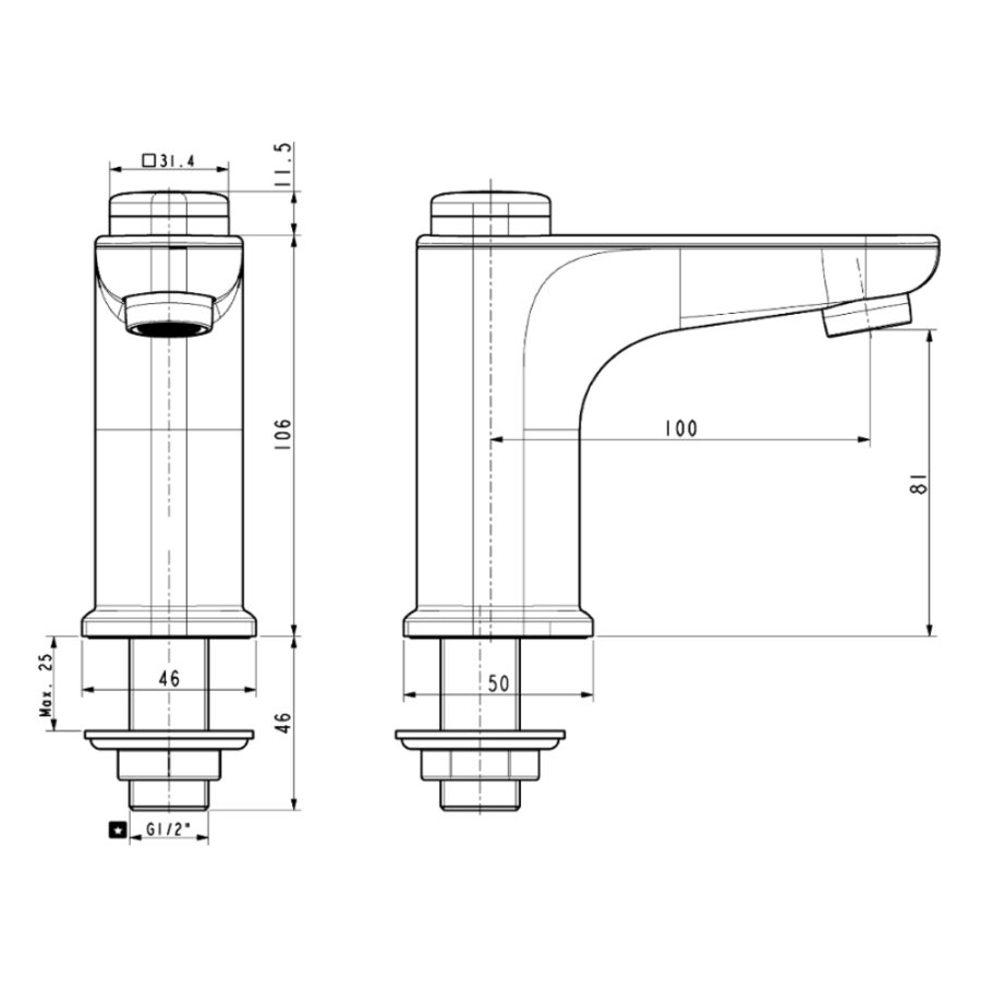 Vòi lavabo lạnh American Standard WF-T823 (WFT823) EasyFLO