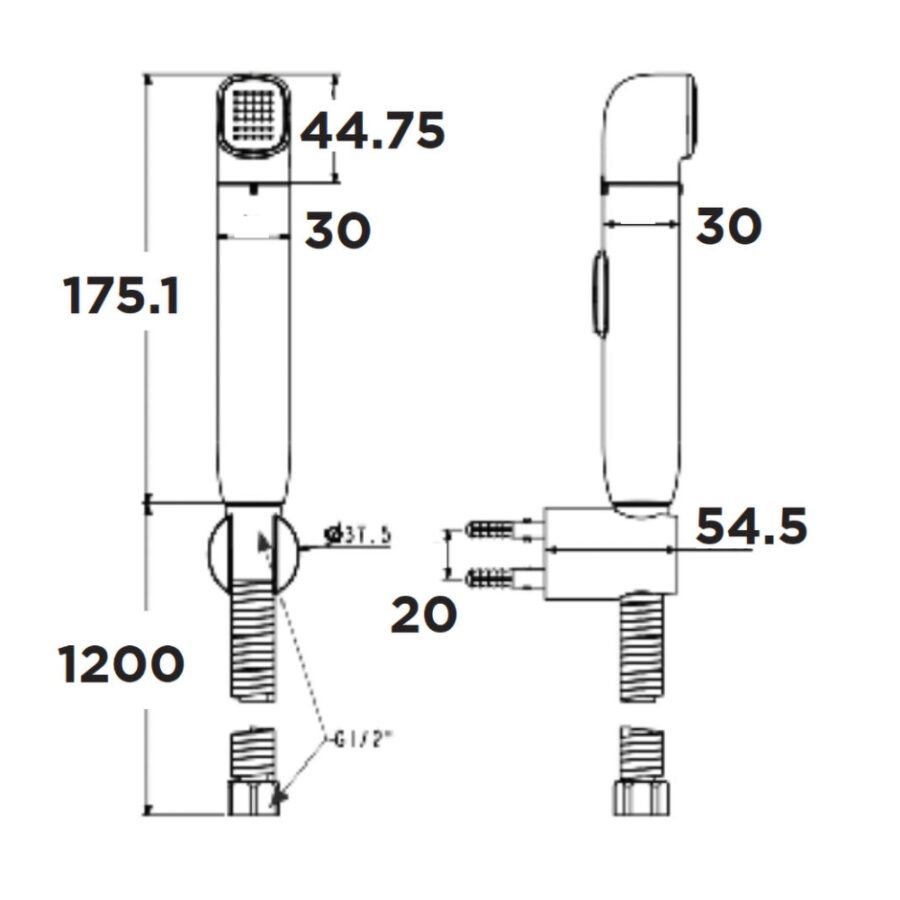 Vòi xịt vệ sinh American Standard WF-TS28 (WFTS28) DUOSTiX
