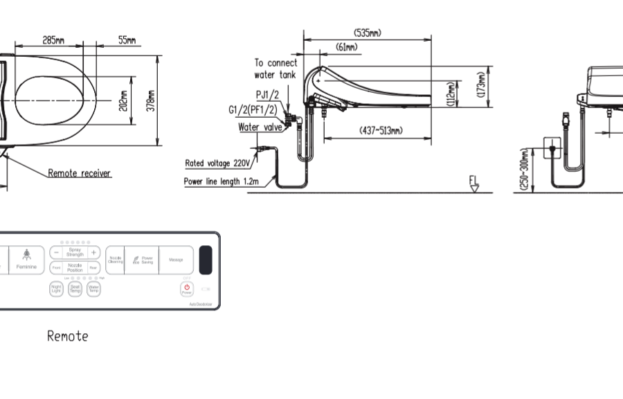 Nắp điện tử American Standard WP-7SR1 (WP7SR1)