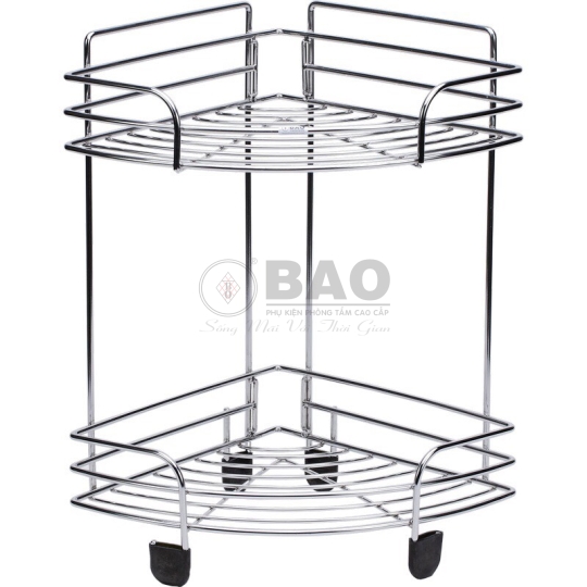 KỆ GÓC DÂY INOX HAI TẦNG BN640